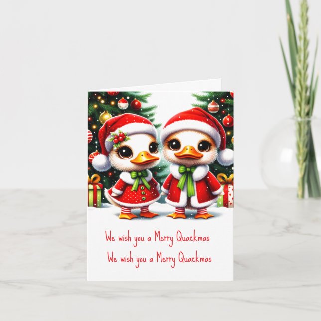 Animated Duck Christmas Card (Front)