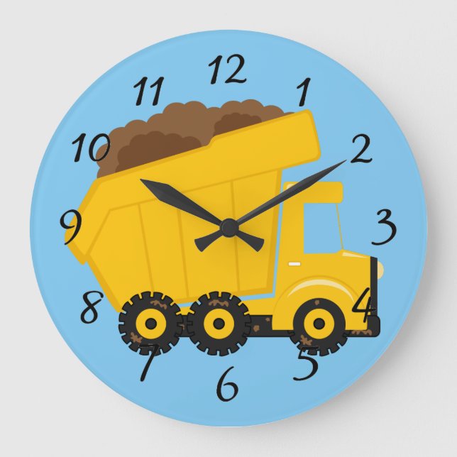 Animated Dump Truck Large Clock (Front)