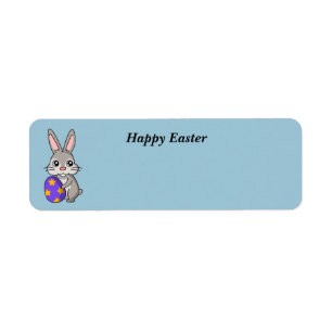 Animated Easter Bunny label