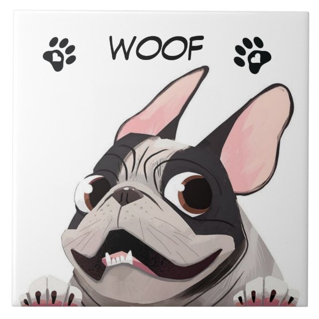 Animated French Bulldog Tile (Front)