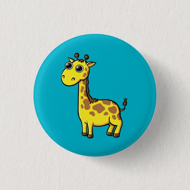 Animated Giraffe Button (Front)