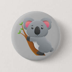 Animated Koala Bear 6 Cm Round Badge