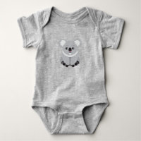 Animated Koala Bear Baby Bodysuit