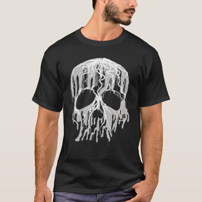 Animated Melting Skull T T-Shirt (Front)