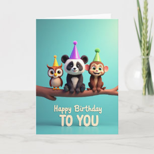 Animated Pals Birthday Card
