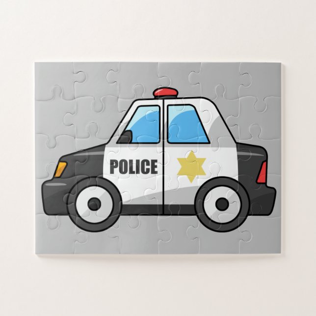 Animated Police Car Jigsaw Puzzle (Horizontal)