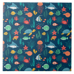 Animated Sea Life background patterns Tile