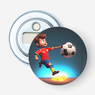 Animated Soccer Player With Ball, Bottle Opener