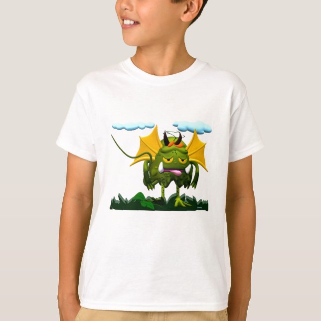 Animated Swamp Monster Character T-Shirt (Front)