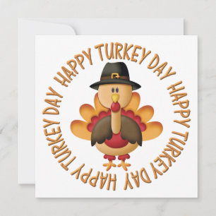 Animated Turkey Greeting Thanksgiving Card