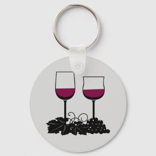 Animated Wine Glasses Keychain