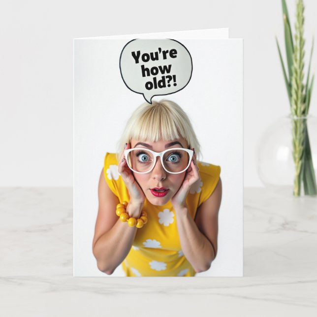 Animated Woman Birthday Card (Front)
