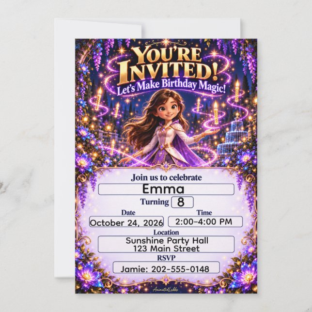 AnimatedLabbs Nova Birthday Invitation (Front)