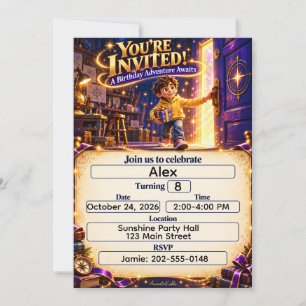 AnimatedLabbs Ziggy Birthday Adventure Invitation