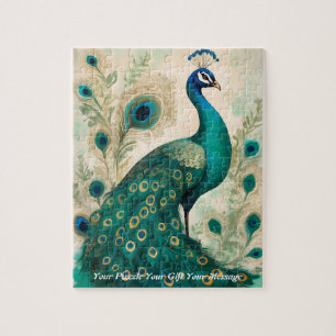 Animation Boho peacock Jigsaw Puzzle