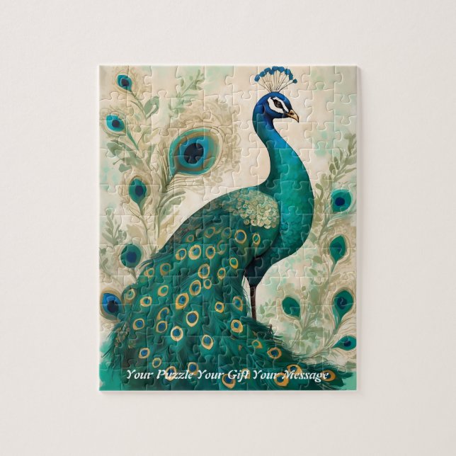 Animation Boho peacock Jigsaw Puzzle (Vertical)