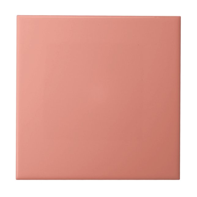 Animation Coral Pink Square Kitchen and Bathroom Tile (Front)