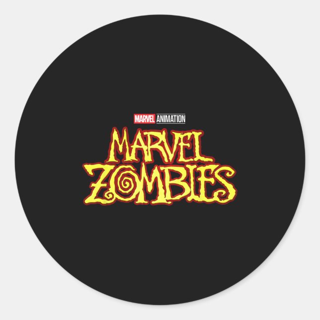 Animation Zombies Tv Series Logo  Classic Round Sticker (Front)