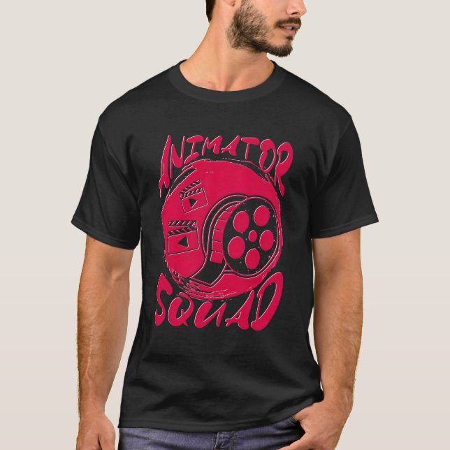 Animator Squad Coon Animator Animation Team T-Shirt (Front)