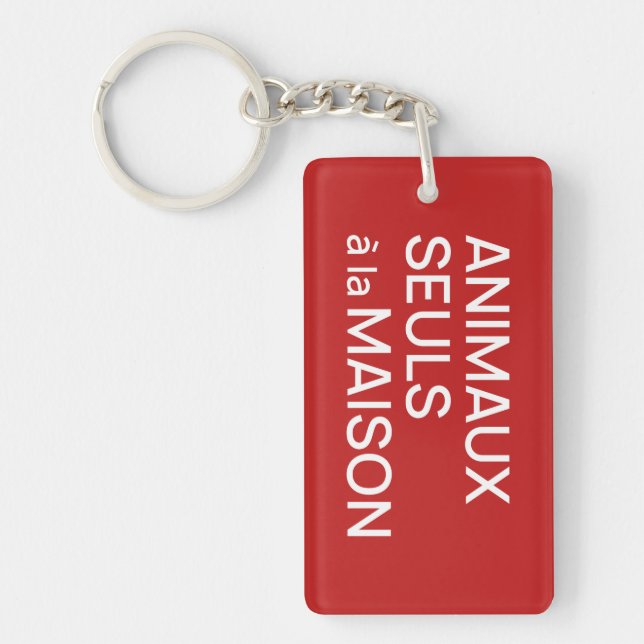 Animaux Seuls a la Maison Keychain (Front)