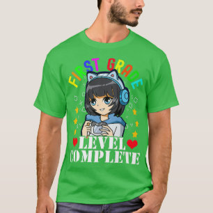 Anime 1st Grade Graduation Girl Loves Gamer Class T-Shirt