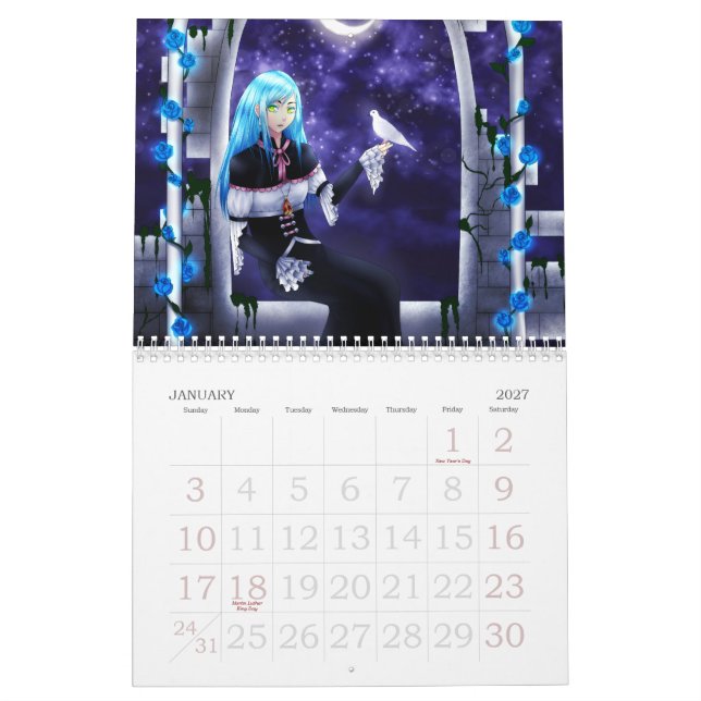 Anime 2013 calendar (Jan 2027)