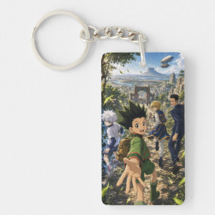 Anime Adventure Characters Custom Rectangle Keycha Key Ring