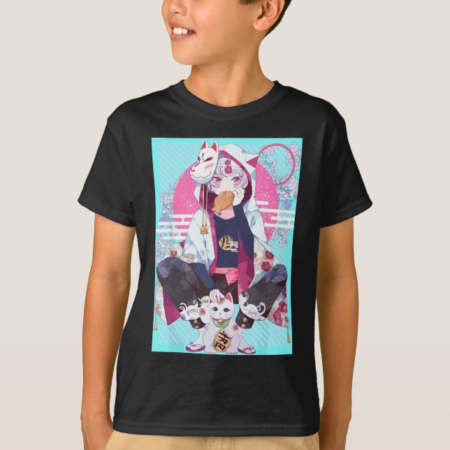 Anime Aesthetic Japanese Pastel Kawaii Waifu Vapou T-Shirt (Front)