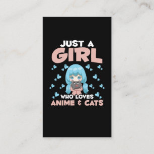 Anime and Cat Girl Japanese Otaku Manga Japan Business Card