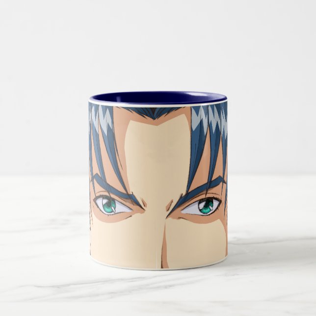 Anime and Manga Faces Two-Tone Coffee Mug (Center)