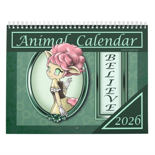 Anime Animal 2026 Positive Calendar (Cover)