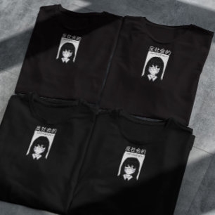 Anime Antisocial Girl Face Mask   T-Shirt