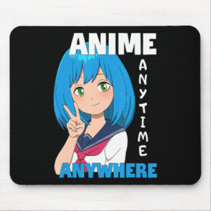Anime Anytime Anywhere Anime Girl Mouse Pad