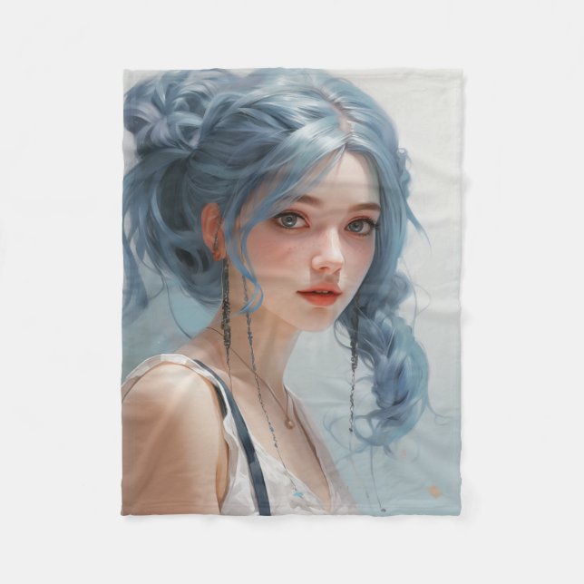 Anime Ariana Fleece Blanket (Front)
