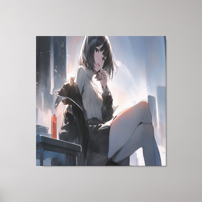 Anime Art. Canvas Print (Front)