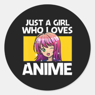 Anime Art For Women Teen Girls Anime Merch Girl An Classic Round Sticker
