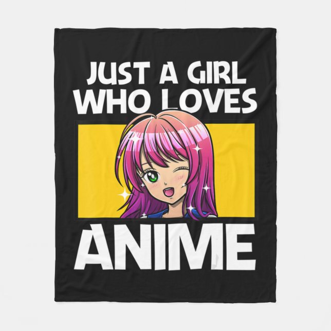 Anime Art For Women Teen Girls Anime Merch Girl An Fleece Blanket (Front)