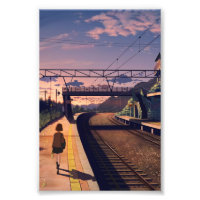 Anime art postcard