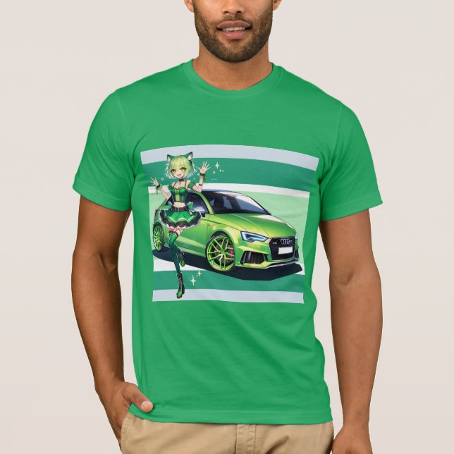 Anime Audi RS3 T-Shirt (Front)