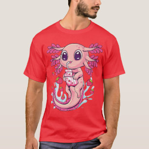 Anime Axolotl Waifu Who Love Anime Ramen And Sketc T-Shirt