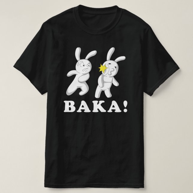 Anime Baka Rabbit Slap Japanese T-Shirt (Design Front)