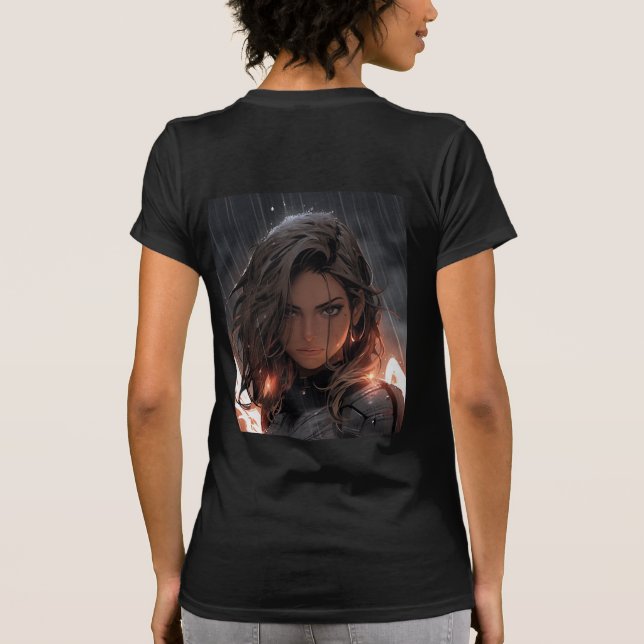   Anime Battle Angel Alita's artwork. T-Shirt (Back)