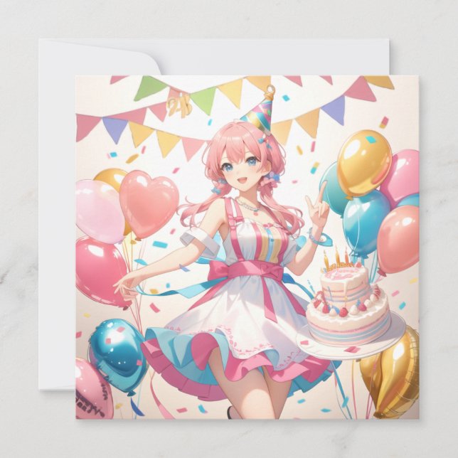 Anime birthday Invitation (Front)