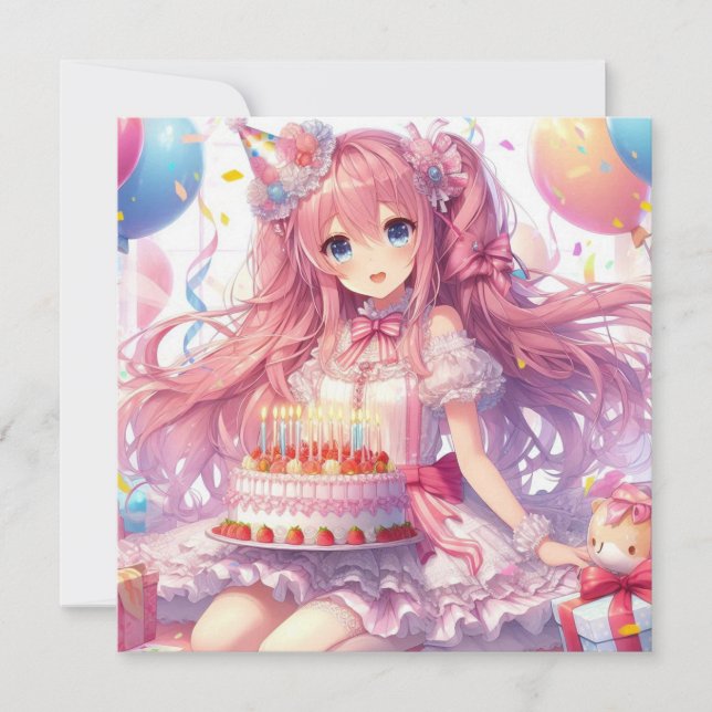 Anime birthday invitation (Front)