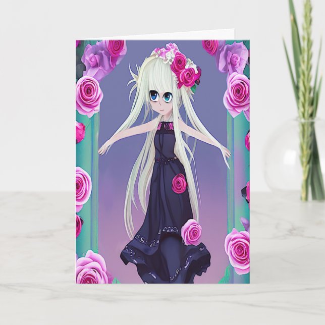 Anime Blonde Bride Bridesmaid  Invitation (Front)