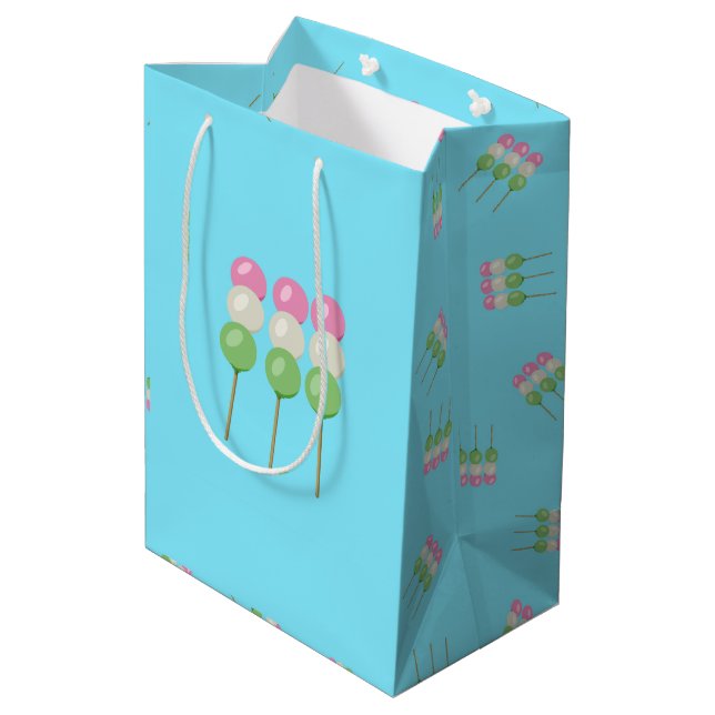 Anime Blue Pastel Dango Gift Bag (Back Angled)
