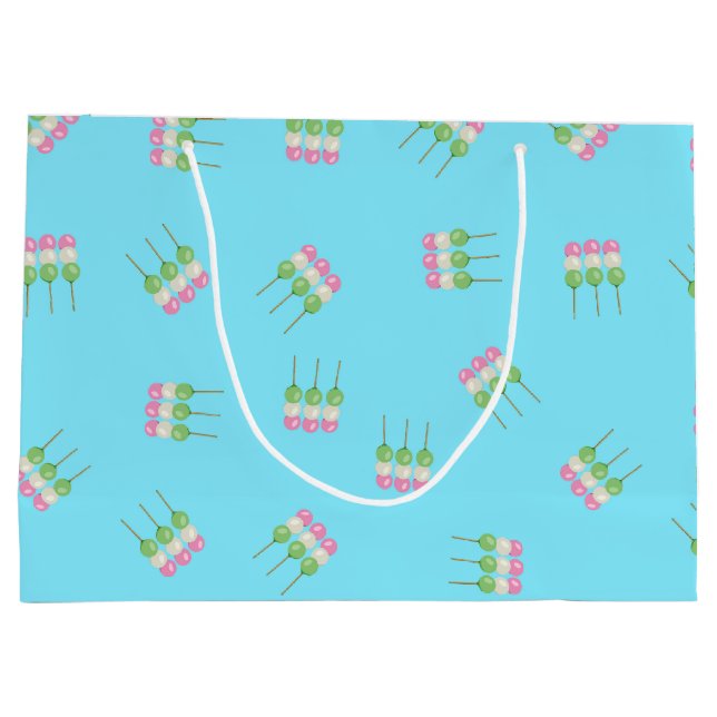Anime Blue Pastel Dango Gift Bag (Back)