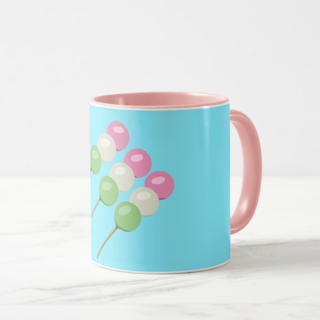Anime Blue Pastel Dango Mug (Front Right)