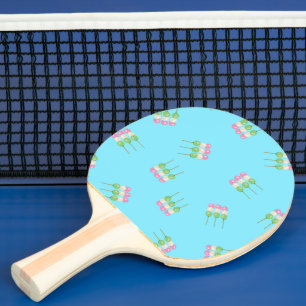 Anime Blue Pastel Dango Ping Pong Paddle