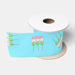 Anime Blue Pastel Dango Ribbon Satin Ribbon